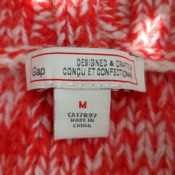 Orange and white knit sweater - Picture 2 of 3